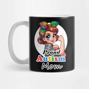 Proud Autism Mom Front Only Mug